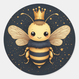 Sticker Rond Abeille Dorée Pour Apiculteurs Et Amateurs De Miel