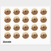 Sticker Rond Abeille douce (Feuille)