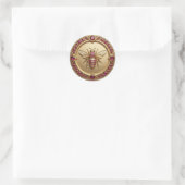 Sticker Rond Abeille en or et rubis (Sac)