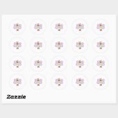 Sticker Rond Abeille en tant qu'infirmière avec trousse First a (Feuille)
