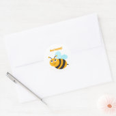 Sticker Rond Abeille heureuse (Enveloppe)