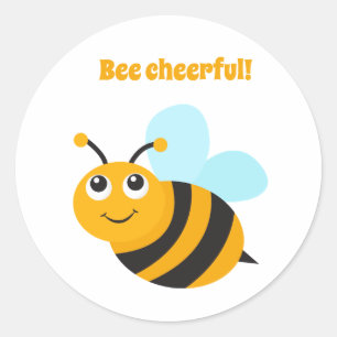 Sticker Rond Abeille joyeuse