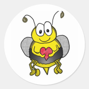 Sticker Rond Abeille lunaire