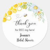 Sticker Rond Abeille Merci d'être là (Devant)