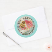 Sticker Rond Abeille mignonne (Enveloppe)