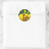 Sticker Rond abeille n fleur jaune (Sac)