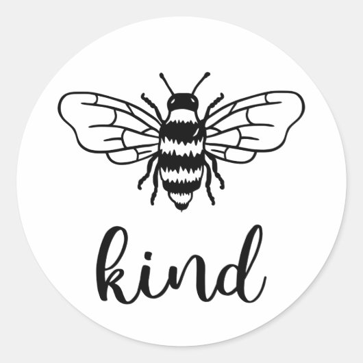 Sticker Rond Abeille noire (Devant)