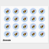Sticker Rond abeille ouvrière - constructeur (Feuille)