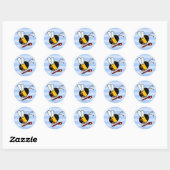 Sticker Rond abeille ouvrière - plombier (Feuille)