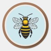 Sticker Rond Abeille positive (Devant)