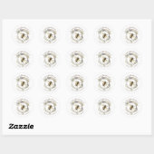 Sticker Rond Abeille Queen Bee Ornate Frame Emblem Plaque (Feuille)