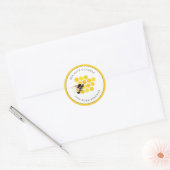 Sticker Rond Abeille & Rayon De Miel (Enveloppe)