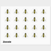 Sticker Rond abeille tribale (Feuille)