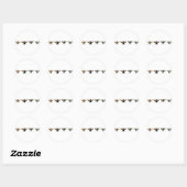 Sticker Rond Abeilles (Feuille)