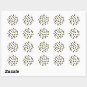 Sticker Rond Abeilles (Feuille)
