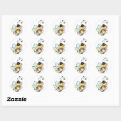 Sticker Rond Abeilles autocollantes (Feuille)