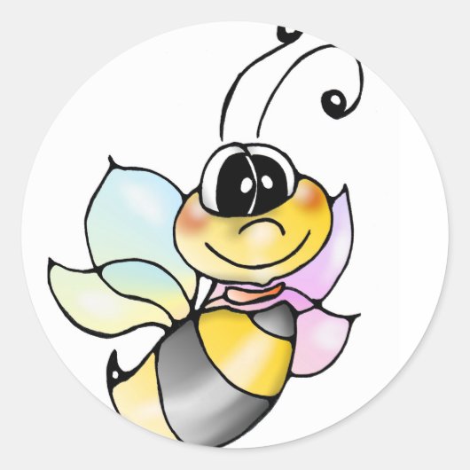 Sticker Rond Abeilles autocollantes (Devant)