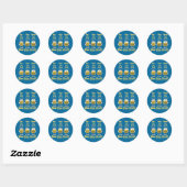 Sticker Rond Abeilles "Bee No Evil" (Feuille)
