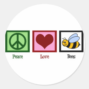 Sticker Rond Abeilles de paix