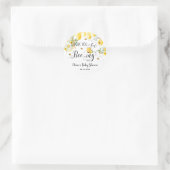 Sticker Rond Abeilles mignonnes Baby shower d'anniversaire Flor (Sac)