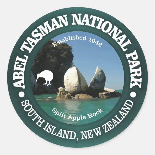 Sticker Rond Abel Tasman NP (Devant)