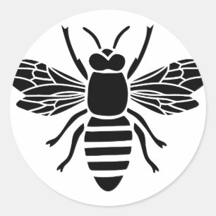 Sticker Rond abene wasp bumble wespe hummel