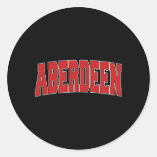 Sticker Rond Aberdeen Wa Washington Style Université Usa Vintag
