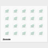 Sticker Rond Abide In Me Écriture Verse Jean 15:7 (Feuille)