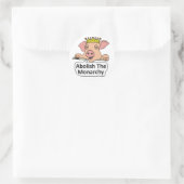 Sticker Rond Abolir La Monarchie (Sac)