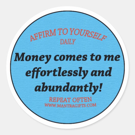 Sticker Rond Abondamment (Devant)