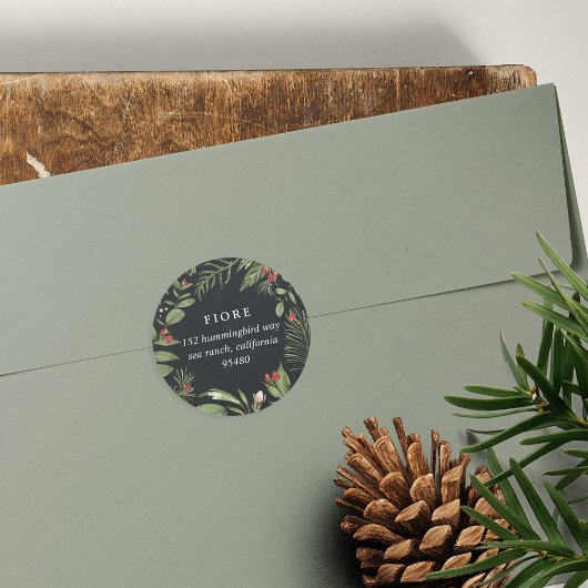 Sticker Rond Abondant | Adresse de retour de vacances