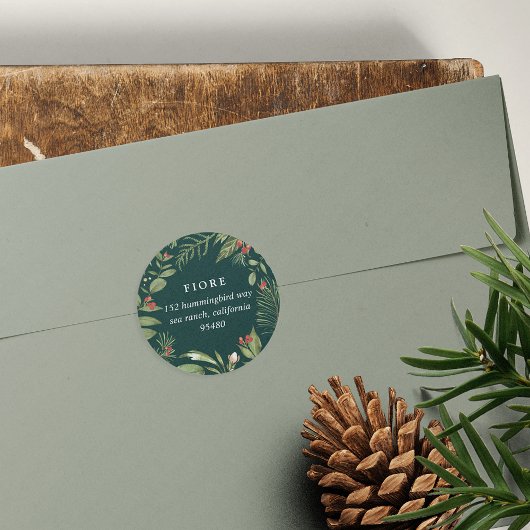 Sticker Rond Abondant | Adresse de retour de vacances