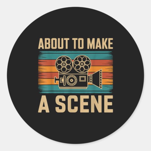 Sticker Rond About To Make A Scene Filmmaking Filmmaker  (Devant)