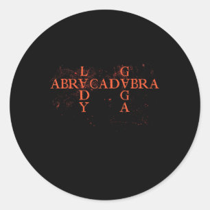 Sticker Rond Abracadabra Triangle Vintage Gothique Pour Hommes