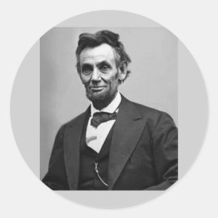 Sticker Rond Abraham Lincoln