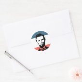 Sticker Rond Abraham Lincoln 16ème Président (Enveloppe)