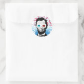 Sticker Rond Abraham Lincoln - 3D (Sac)