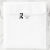 Sticker Rond Abraham Lincoln Citation 1b (Sac)