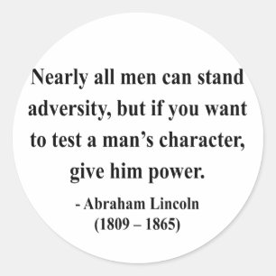 Sticker Rond Abraham Lincoln Citation 6a