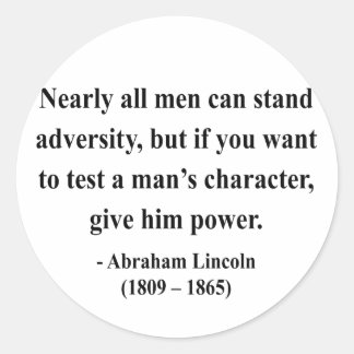 Sticker Rond Abraham Lincoln Citation 6a
