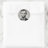 Sticker Rond Abraham Lincoln Gettysburg Portrait (Sac)