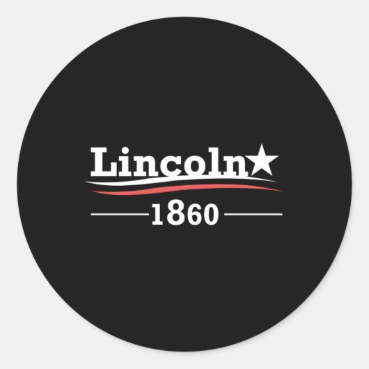 Sticker Rond Abraham Lincoln Président de la campagne Abe (Devant)