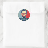 Sticker Rond Abraham Lincoln USA Président Hope (Sac)