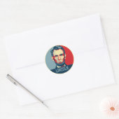 Sticker Rond Abraham Lincoln USA Président Hope (Enveloppe)
