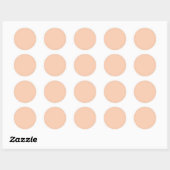 Sticker Rond Abricot (Feuille)