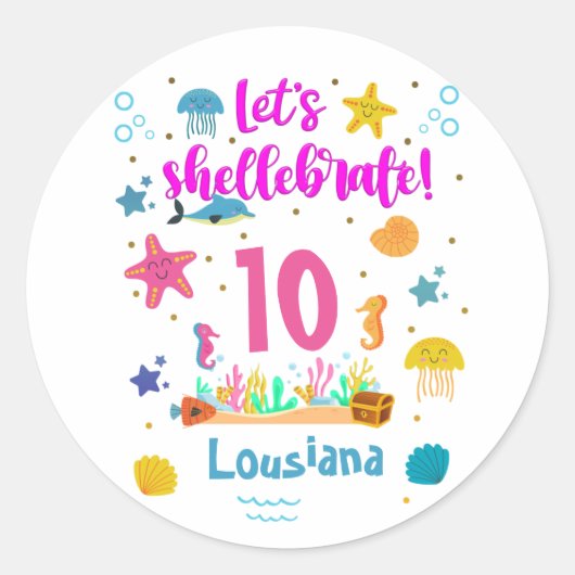 Sticker Rond Abrite L'Océan Marin En Mer Anniversaire (Devant)