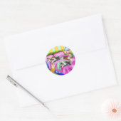 Sticker Rond Abrite rose Confort (Enveloppe)