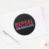 Sticker Rond Abrogation Obamacare (Enveloppe)