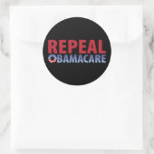 Sticker Rond Abrogation Obamacare (Sac)