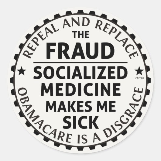 Sticker Rond Abroger Et Remplacer (Devant)